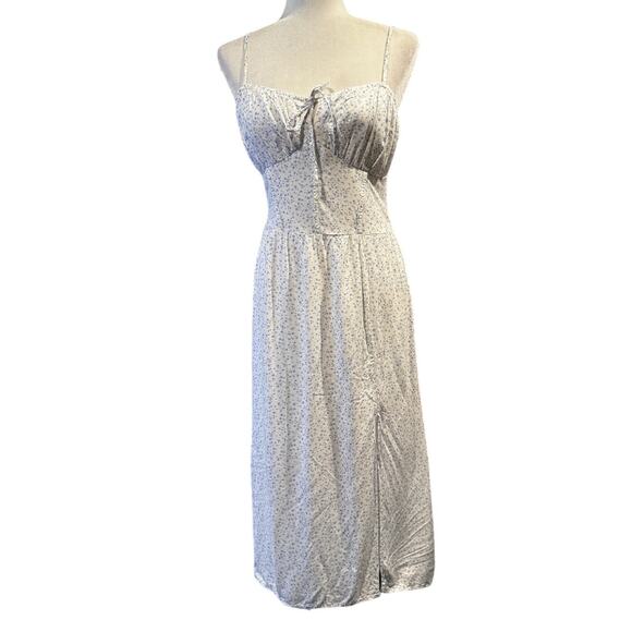 HOLLISTER Babydoll Ditsy Floral Midi Sundress Corset Milkmaid Coquette Size M - Picture 2 of 8